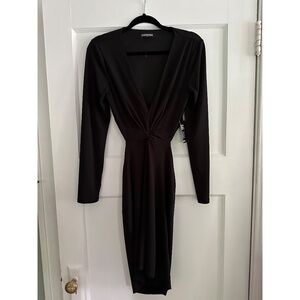 Open Back Black Dress